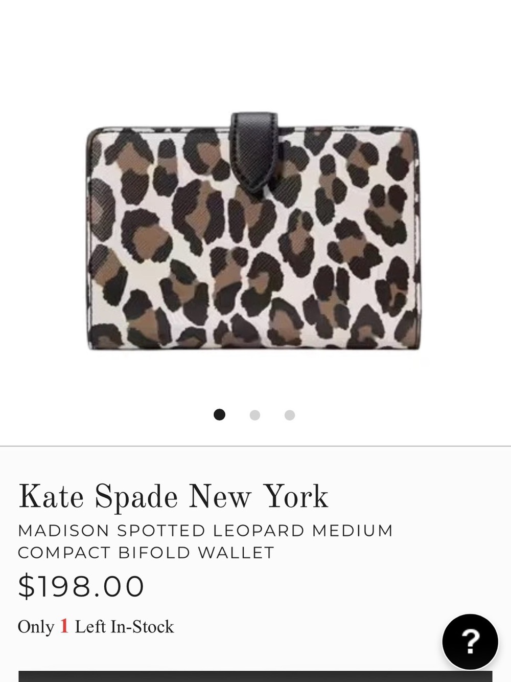 kate spade Leopard-Print Continental Wallet in Black, Brown and White - Picture 6 of 7